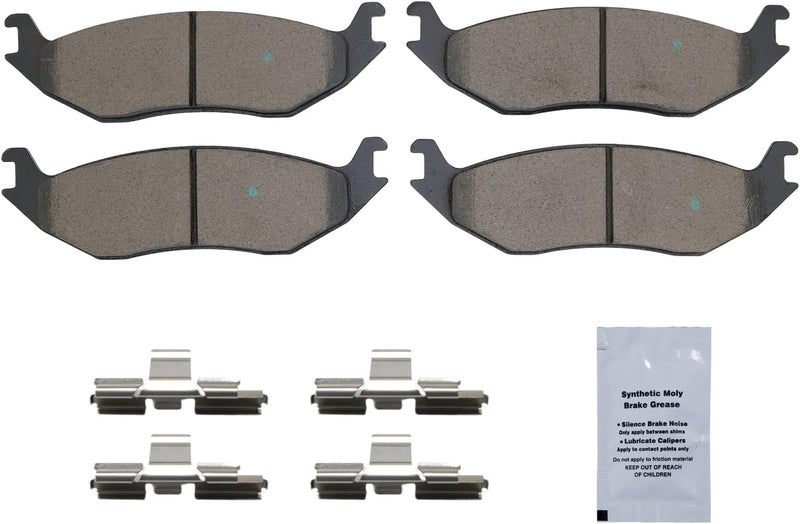 HUSCH D967 Rear Ceramic Brake Pads Kit Fit For Chrysler Aspen 2007-2009, For Dodge Ram 1500 2005-2010, For Dodge Ram 1500 Van 2003, For Ram 1500 2011-2018, For Ram 1500 Classic 2019-2023 - Image 2